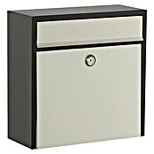 Allux Briefkasten 250 (L x B x H: 150 x 360 x 360 mm, Schwarz / Silber, Stahl) | BAUHAUS