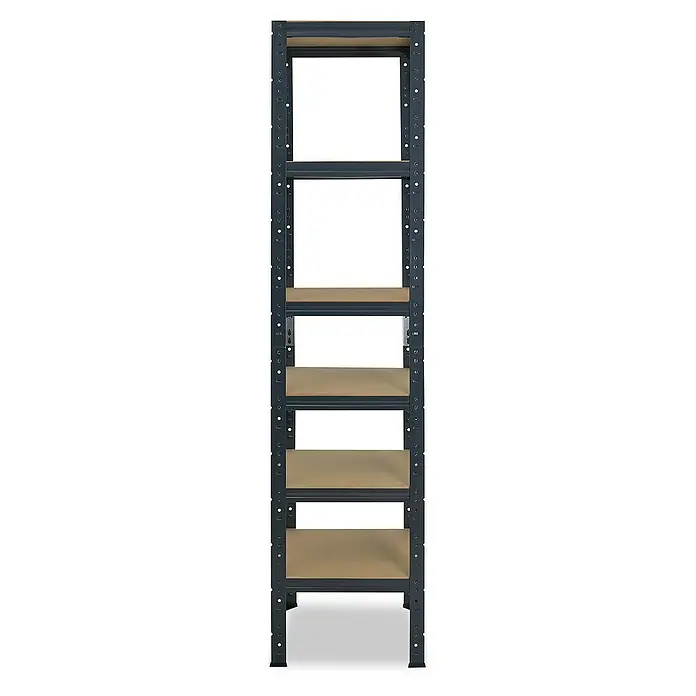 shelfplaza Schwerlastregal HOME - H x B x T: 200 x 40 x 40 cm, Traglast pro Boden: 175 kg, Stecken, anthrazit - Ein Regal mit sechs Regalböden, ideal für die Aufbewahrung und Organisation verschiedener Gegenstände im Haushalt oder im Büro.