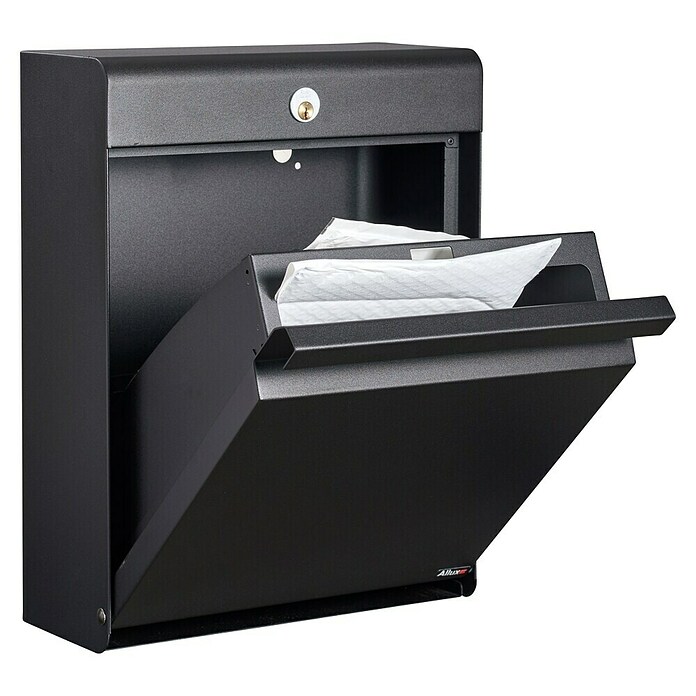 Allux Standbriefkasten Holscher (L x B x H: 175 x 370 x 480 mm, Schwarz, Stahl) | BAUHAUS