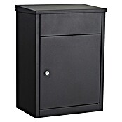 Allux Standbriefkasten 500 (L x B x H: 250 x 380 x 530 mm, Schwarz, Stahl, Paketfach, Zylinderschloss) | BAUHAUS