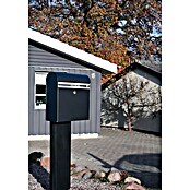Allux Briefkasten KS200 (L x B x H: 170 x 400 x 445 mm, Schwarz, Stahl, Namensschild) | BAUHAUS