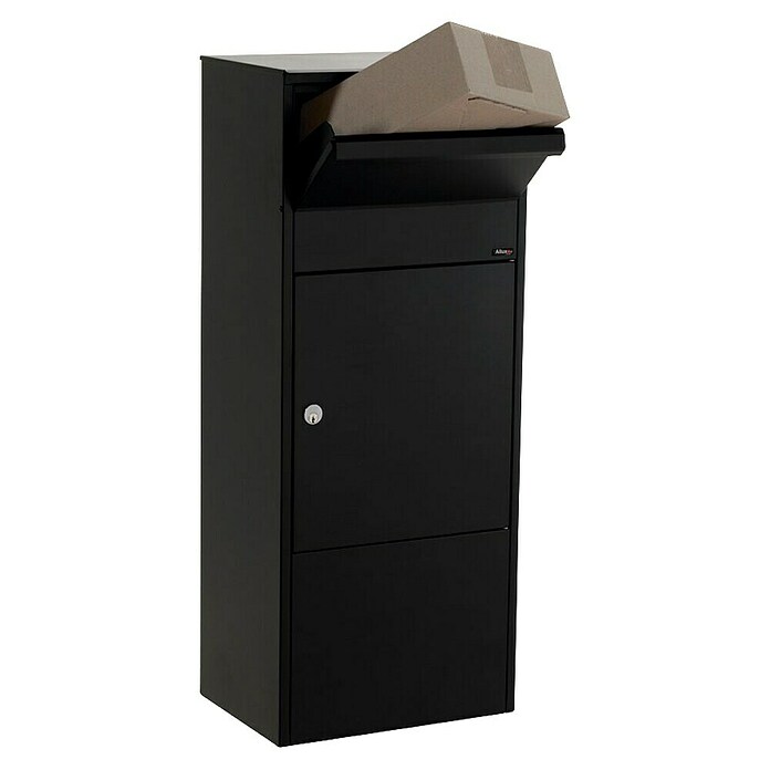 Allux Paketbox 800 (L x B x H: 280 x 390 x 980 mm, Schwarz, Stahl, Paketfach, Entnahme: Vorne) | BAUHAUS