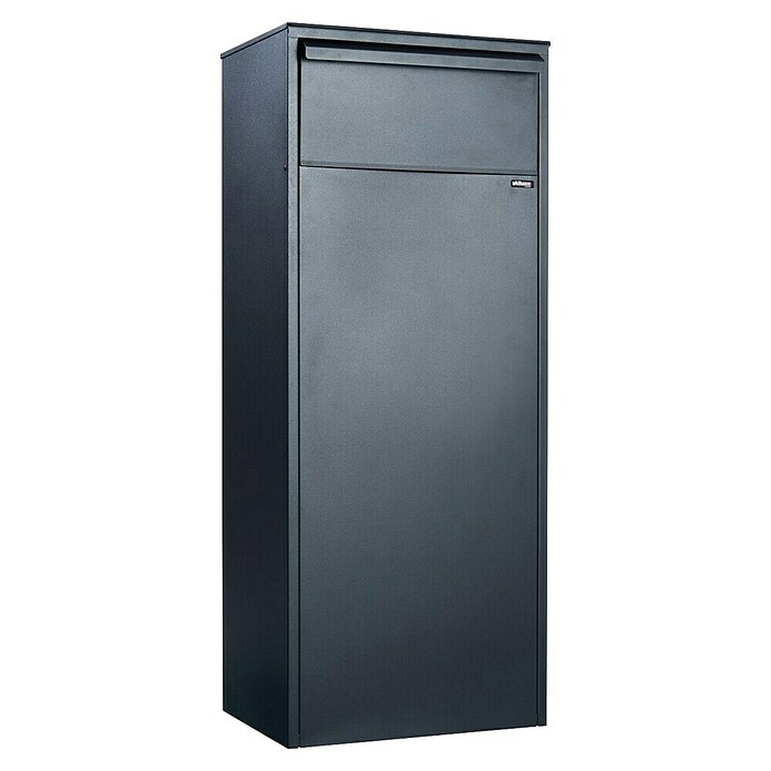 Allux Paketbox 800 (L x B x H: 280 x 390 x 980 mm, Schwarz, Stahl, Paketfach, Entnahme: Hinten) | BAUHAUS