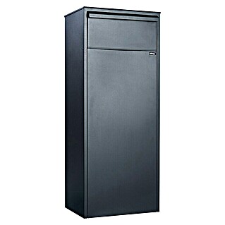Allux Paketbox 800 (L x B x H: 280 x 390 x 980 mm, Schwarz, Stahl, Paketfach, Entnahme: Hinten)