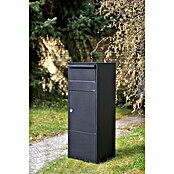 Allux Paketbox 800 (L x B x H: 280 x 390 x 980 mm, Schwarz, Stahl, Paketfach, Entnahme: Vorne) | BAUHAUS