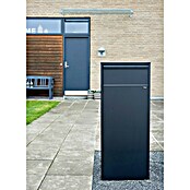 Allux Paketbox 800 (L x B x H: 280 x 390 x 980 mm, Schwarz, Stahl, Paketfach, Entnahme: Hinten) | BAUHAUS