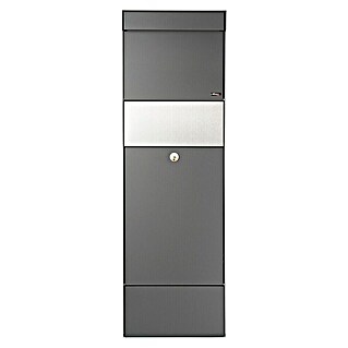 Allux Paketbox Grundform (L x B x H: 28 x 345 x 110 mm, Anthrazit, Stahl, Paketfach)