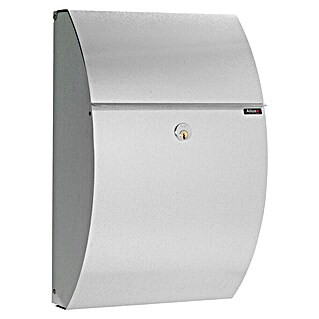 Allux Standbriefkasten 7000 (L x B x H: 195 x 320 x 510 mm, Silber, Stahl)