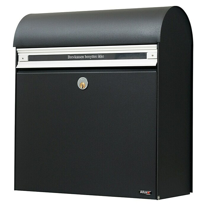 Allux Briefkasten KS200 (L x B x H: 170 x 400 x 445 mm, Schwarz, Stahl, Namensschild) | BAUHAUS
