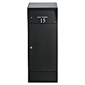 Allux Paketbox Björn mit LED (L x B x H: 365 x 400 x 1 100 mm, Schwarz, Stahl, Paketfach) | BAUHAUS