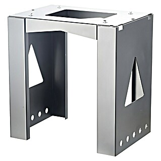 Allux Briefkastenständer Mountingfoot 8002 (L x B x H: 225 x 380 x 400 mm, Silber, Stahl)