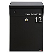 Allux Standbriefkasten Björn Mailbox (L x B x H: 235 x 345 x 525 mm, Schwarz, Stahl) | BAUHAUS