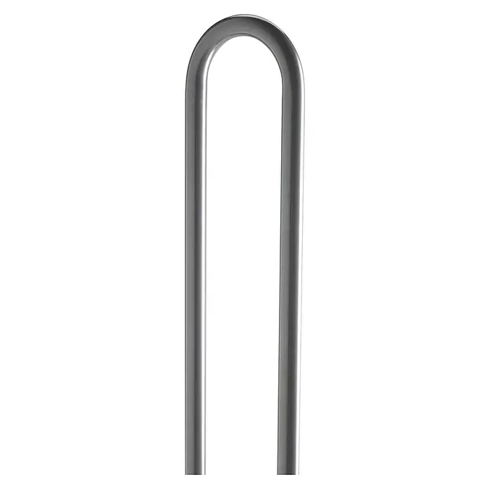 Allux Briefkastenständer Stand 1007 - curved stand - Höhe: 1.770 mm, Anthrazit, Stahl - Die stabile, silberne Haltestange bietet zusätzlichen Halt und Sicherheit in Badezimmern. Die U-Form erleichtert das Greifen.