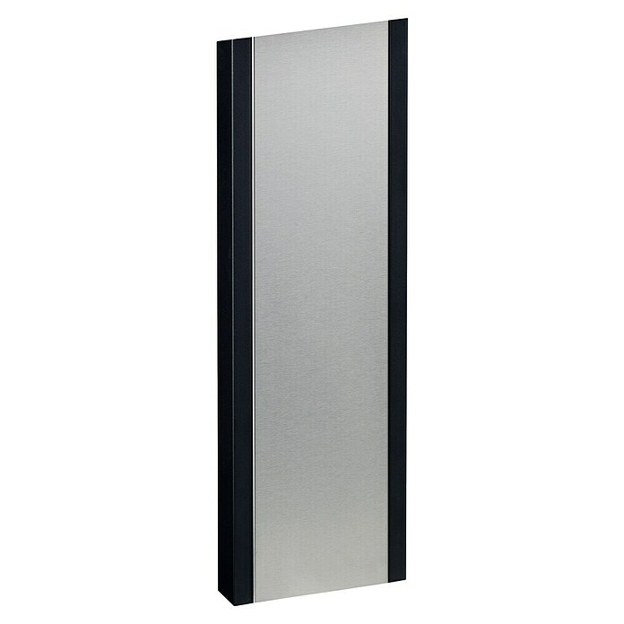 Allux Briefkastenständer 1001 (L x B x H: 55 x 225 x 1 650 mm, Schwarz / Silber, Stahl) | BAUHAUS
