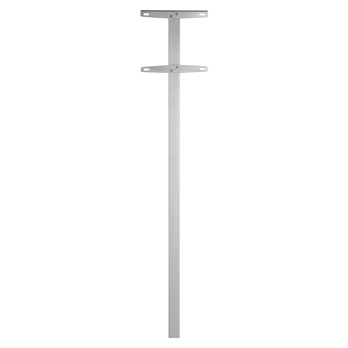 Allux Briefkastenständer Stand 1003 - Single tube stand (L x B x H: 20 x 40 x 160 mm, Silber, Stahl) | BAUHAUS