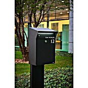 Allux Standbriefkasten Björn Mailbox (L x B x H: 235 x 345 x 525 mm, Schwarz, Stahl) | BAUHAUS