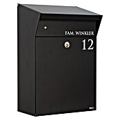 Allux Standbriefkasten Björn Mailbox (L x B x H: 235 x 345 x 525 mm, Schwarz, Stahl) | BAUHAUS
