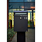 Allux Standbriefkasten Björn Mailbox (L x B x H: 235 x 345 x 525 mm, Schwarz, Stahl) | BAUHAUS