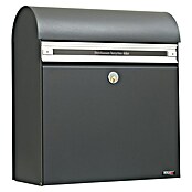 Allux Standbriefkasten KS200 (L x B x H: 170 x 400 x 445 mm, Anthrazit, Stahl, Namensschild) | BAUHAUS