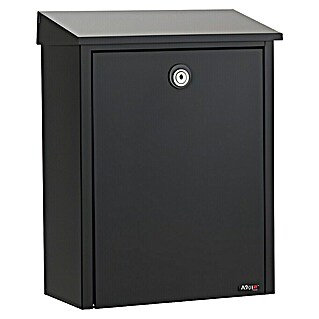 Allux Briefkasten 200 (L x B x H: 140 x 280 x 390 mm, Schwarz, Stahl)