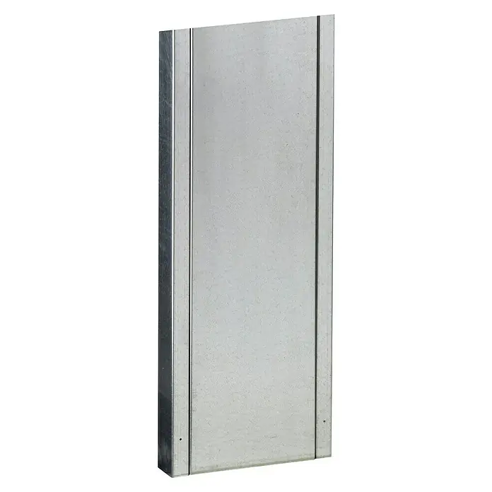 Allux Briefkastenständer Stand 1001 - Universal stand - L x B x H: 55 x 225 x 1.650 mm, Silber, Stahl - Graues Aluminiumprofil mit schmalem Rahmen und glatter Oberfläche, ideal für moderne Konstruktionen und minimalistische Designs.