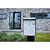 Allux Standbriefkasten BjÃ¶rn Mailbox (L x B x H: 235 x 345 x 525 mm, Grau / Schwarz, Stahl) | BAUHAUS