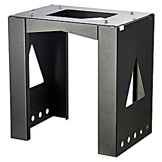Allux Briefkastenständer 8002 (L x B x H: 225 x 380 x 400 mm, Schwarz, Stahl)