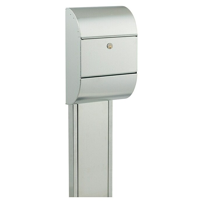 Allux Briefkastenständer Stand 1001 - Universal stand (L x B x H: 55 x 225 x 1 650 mm, Silber, Stahl) | BAUHAUS