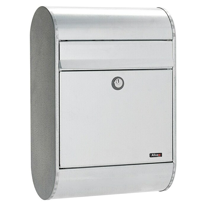 Allux Standbriefkasten 5000 (L x B x H: 160 x 320 x 460 mm, Silber, Stahl) | BAUHAUS