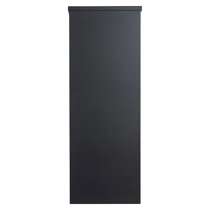 Allux Paketbox 600 - L x B x H: 230 x 380 x 1.050 mm, Schwarz, Stahl, Paketfach - Schwarzes Rollo für Fenster oder Türen, komplett geschlossen und bietet Privatsphäre und Verdunkelung.