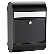 Allux Standbriefkasten 6000 (L x B x H: 170 x 345 x 485 mm, Schwarz / Silber, Stahl) | BAUHAUS