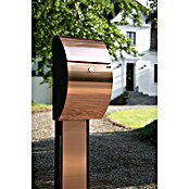 Allux Standbriefkasten 7000 (L x B x H: 195 x 320 x 510 mm, Kupfer / Schwarz, Stahl) | BAUHAUS