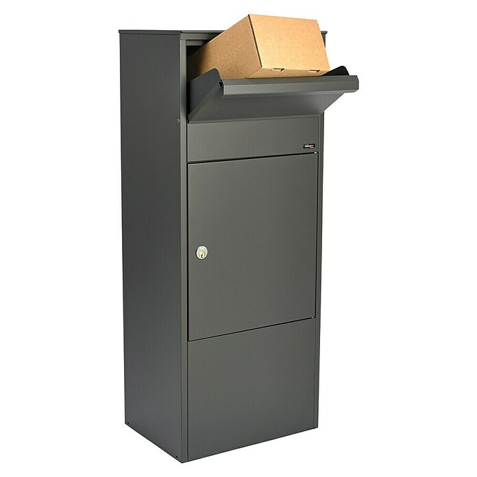 Allux Paketbox 800 (L x B x H: 280 x 390 x 980 mm, Anthrazit, Stahl, Paketfach, Entnahme: Vorne) | BAUHAUS
