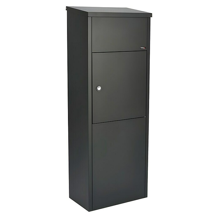 Allux Paketbox 600 (L x B x H: 230 x 380 x 1 050 mm, Schwarz, Stahl, Paketfach, Zylinderschloss) | BAUHAUS
