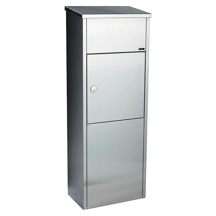 Allux Paketbox 600 (L x B x H: 230 x 380 x 1 050 mm, Silber, Stahl, Paketfach, Sicherheitsschloss) | BAUHAUS