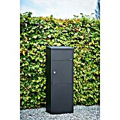 Allux Paketbox 600 (L x B x H: 230 x 380 x 1 050 mm, Schwarz, Stahl, Paketfach, Zylinderschloss) | BAUHAUS