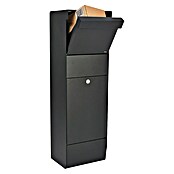 Allux Paketbox Grundform (L x B x H: 28 x 345 x 110 mm, Schwarz, Stahl, Paketfach) | BAUHAUS