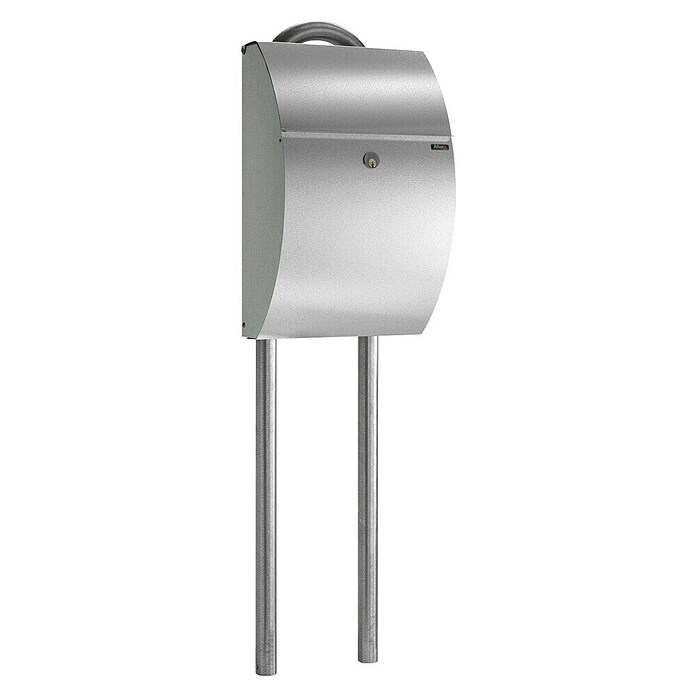 Allux Briefkastenständer Stand 1007 - curved stand (Höhe: 1 770 mm, Silber, Stahl) | BAUHAUS
