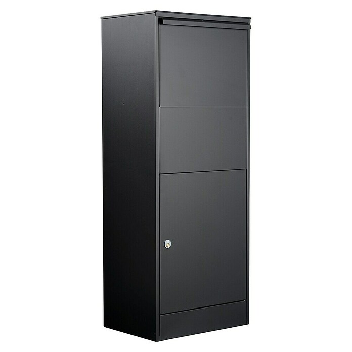 Allux Paketbox 800 Large (L x B x H: 320 x 450 x 115 mm, Schwarz, Stahl, Paketfach) | BAUHAUS