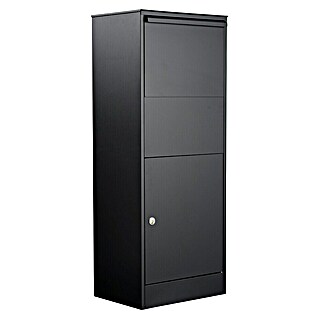Allux Paketbox 800 Large (L x B x H: 320 x 450 x 115 mm, Schwarz, Stahl, Paketfach)