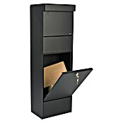 Allux Paketbox Grundform (L x B x H: 28 x 345 x 110 mm, Schwarz, Stahl, Paketfach) | BAUHAUS