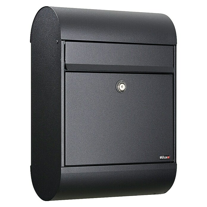 Allux Standbriefkasten 6000 (L x B x H: 170 x 345 x 485 mm, Schwarz, Stahl) | BAUHAUS