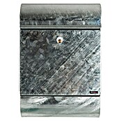 Allux Standbriefkasten 9000 (L x B x H: 165 x 340 x 500 mm, Silber, Stahl) | BAUHAUS