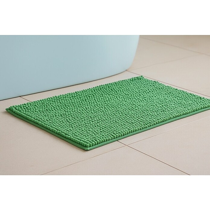 MSV Alfombra de baño Chenille (50 x 80 cm, Verde pasto) | BAUHAUS