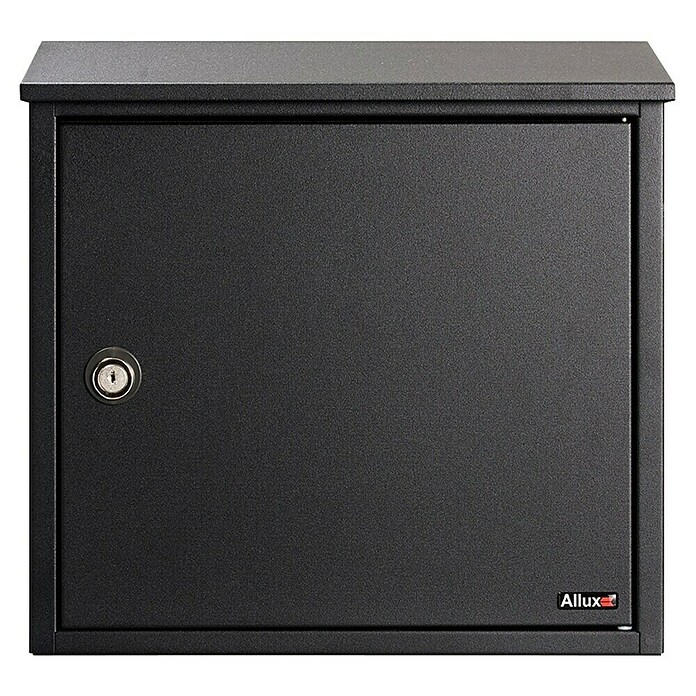 Allux Standbriefkasten 400 (L x B x H: 15 x 360 x 355 mm, Schwarz, Stahl) | BAUHAUS