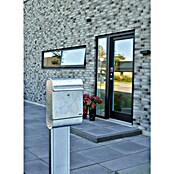 Allux Standbriefkasten 9000 (L x B x H: 165 x 340 x 500 mm, Silber, Stahl) | BAUHAUS