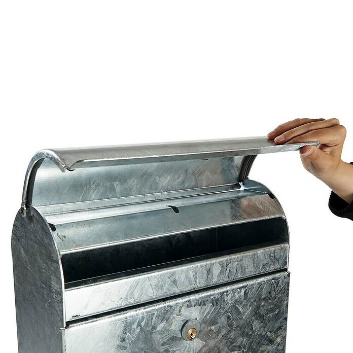Allux Standbriefkasten 9000 (L x B x H: 165 x 340 x 500 mm, Silber, Stahl) | BAUHAUS