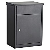 Allux Standbriefkasten 500 (L x B x H: 250 x 380 x 530 mm, Anthrazit, Stahl, Paketfach, Zylinderschloss) | BAUHAUS