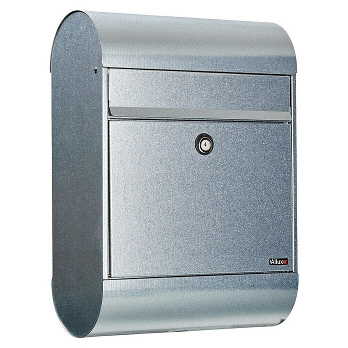 Allux Standbriefkasten 6000 (L x B x H: 170 x 345 x 485 mm, Silber, Stahl) | BAUHAUS