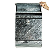 Allux Standbriefkasten 9000 (L x B x H: 165 x 340 x 500 mm, Silber, Stahl) | BAUHAUS
